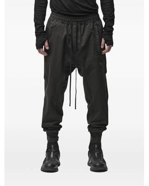 Thom Krom Drawstring-Waist Drop-Crotch Trousers - Black