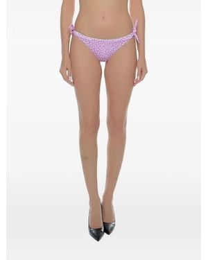 Banana Moon Benta Floral-Print Side-Tie Bikini Bottoms - Pink