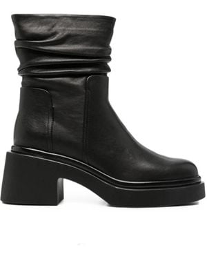 Bruno Premi Ruched Platform Boots - Black