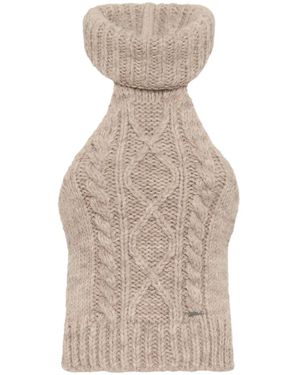 DSquared² Roll-Neck Knitted Top - Natural