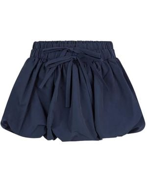 Monse Ruched Bubble Mini Skirt - Blue
