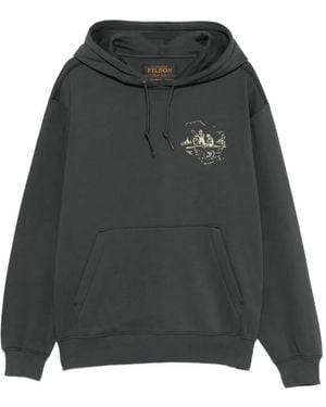 Filson Trout Graphic-Print Hoodie - Black