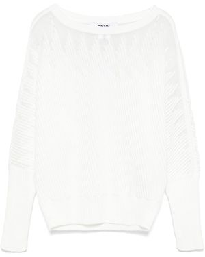 DKNY シアーパネル セーター - ホワイト