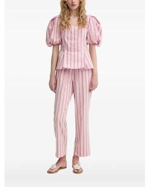Stine Goya Balloon-Sleeve Top - Pink