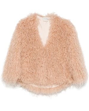 forte_forte Faux Fur Jacket - Natural