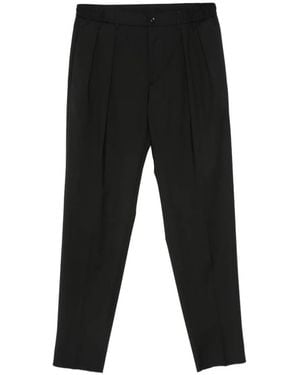 Tagliatore Pleated Elasticated-Waistband Pants - Black