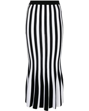 Moschino ストライプ ニットスカート - ブラック