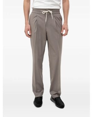HUGO Drawstring Pleated Trousers - Grey