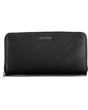 Calvin Klein Textured Zip-Around Wallet - Black