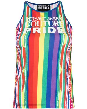 Versace Jeans Couture Pride Project-Print Vest Top - Blue