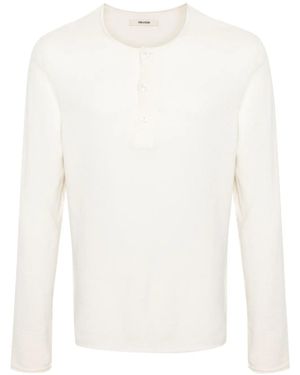 Zadig & Voltaire Fein Gestrickter Veiss Pullover - Weiß