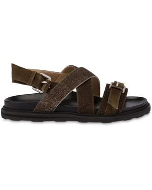 Moschino Sandalen Aus Wildleder - Braun