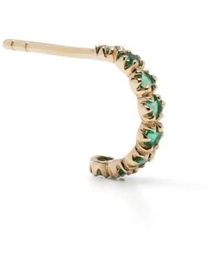 Pascale Monvoisin 9Kt Emerald Hoop Earring - Metallic