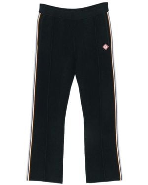 CASABLANCA Logo-Patch Side-Stripe Track Pants - Black