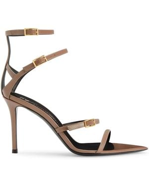 Giuseppe Zanotti Intriigo Abely 105Mm Leather Sandals - Metallic