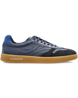 Iceberg スエードパネル スニーカー - ブルー