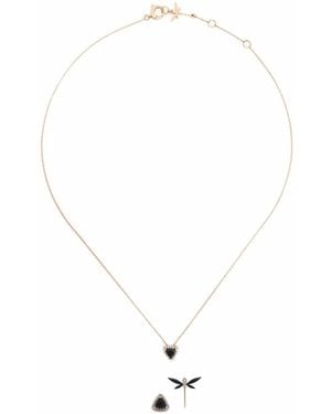 Anapsara Set De Pendientes Y Collar Dragonfly En Oro De 18Kt - Blanco