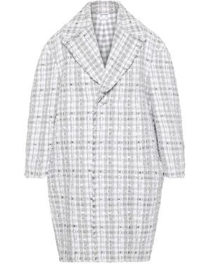 Thom Browne Abrigo a cuadros gingham - Blanco