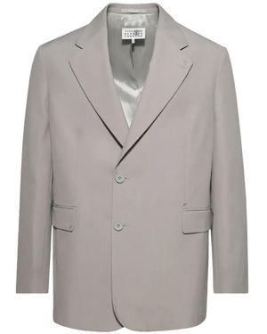 MM6 by Maison Margiela Single-Breasted Blazer - Grey