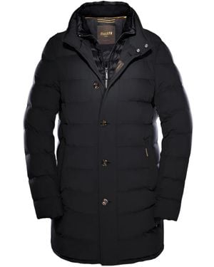 Moorer Calegari-Kn Layered Down-Padded Coat - Blue