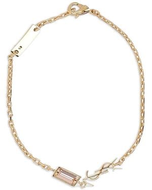 Saint Laurent Cassandre Charm Bracelet - White