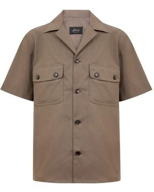 Brioni Vagabond Short-Sleeved Overshirt - Grey