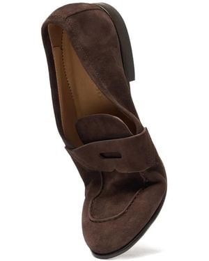 SCAROSSO Gregory Penny-Strap Loafers - Brown