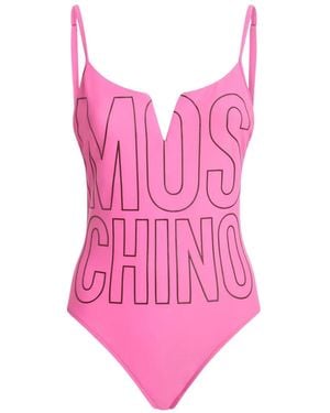 Moschino Bañador Con Logo Estampado - Rosa