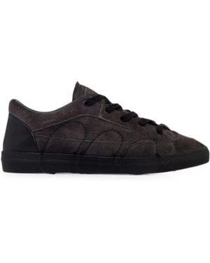 Santha Love Park Suede-Finish Sneakers - Black