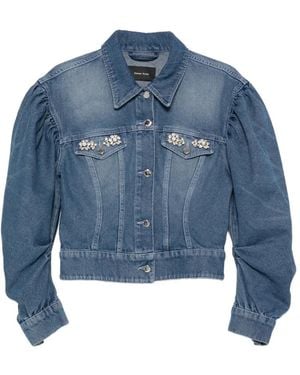 Simone Rocha Chaqueta Con Apliques - Azul