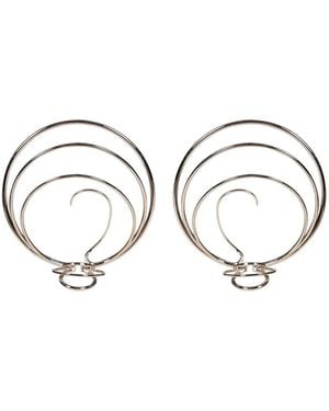 Panconesi Multi-Hoop Sculptural Earrings - Metallic