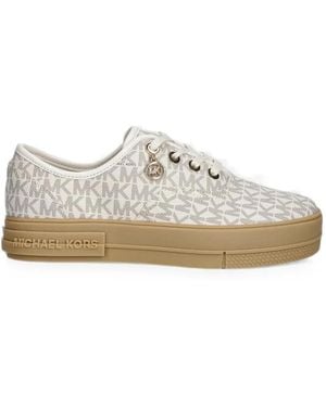 MICHAEL Michael Kors Logo-Monogram Platform Trainers - White