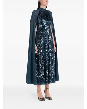 Needle & Thread Chandelier Sequin Midi Dress - Blue