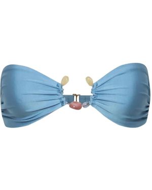 Baobab Nala Ring-Detail Bikini Top - Blue