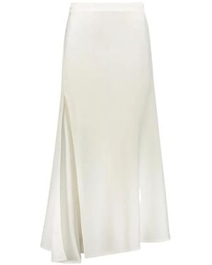 Ellery Falda Midi Con Abertura Lateral - Blanco