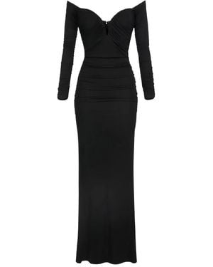 Elisabetta Franchi Long Evening Dress - Black