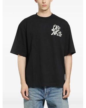 Off-White c/o Virgil Abloh Logo-Print Short-Sleeve T-Shirt - Black