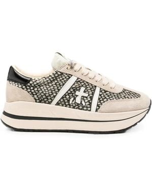 Premiata Bethcoin Snakeskin-Effect Sneakers - White