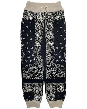 Kapital Pantalon De Jogging À Imprimé Bandana - Grey