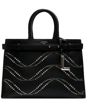 Lancel Faubourg De Stud-Embellished Shoulder Bag - Black