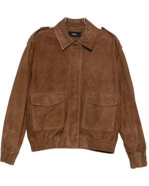 Arma Pocket Suede Jacket - Brown