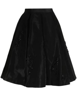 Undercover Embroidered High-Waisted Skirt - Black