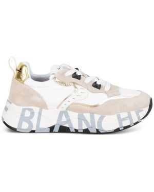 Voile Blanche Baskets À Logo Imprimé - White