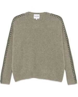 Kujten Whipstitch-Detail Jumper - Natural