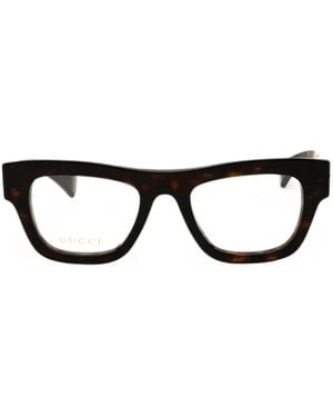 Gucci Rectangle-Frame Glasses - Black