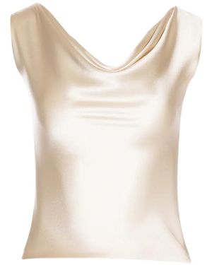 ALEXIA & ANTONIA Cowl-Neck Blouse - White