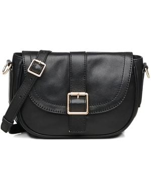 BIASIA Buckle Strap Shoulder Bag - Black