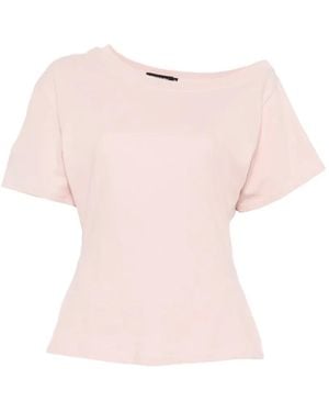 EB DENIM Elena Off-Shoulder T-Shirt - Roze
