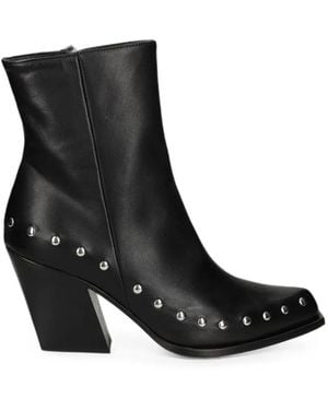 Vic Matié Studded Leather Boots - Black