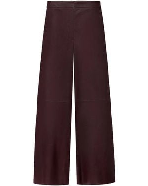 Fabiana Filippi Leather Trousers - Purple